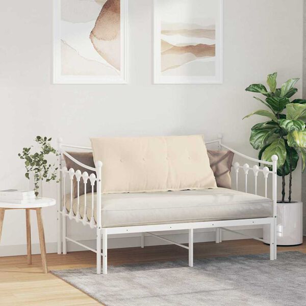 vidaXL Rugkussen Beige 100 x 50 cm Microvezel Stof