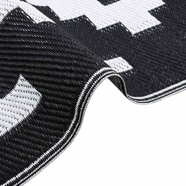 vidaXL Buitentapijt ARAKIL Wit en zwart 300 x 400 cm PP