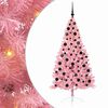 vidaXL Kunstmatig Voorverlicht Kerstboom met 300 LED Roze 180 cm PVC