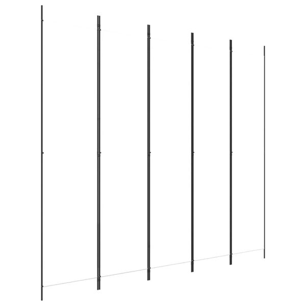vidaXL Kamerscherm met 5 panelen 250x220 cm stof wit