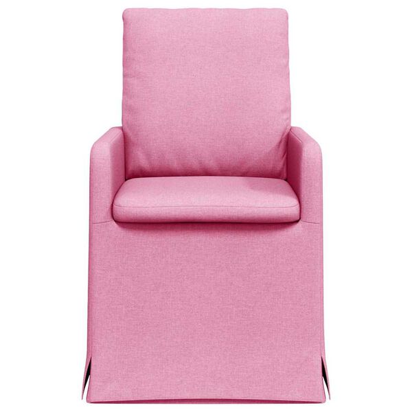 vidaXL Eetstoelen 2 pcs Roze 57 x 67 x 98 cm Stof
