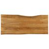 vidaXL Tafelblad met natuurlijke rand 140x60x2,5 cm massief mangohout