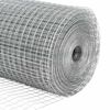 vidaXL Afrasteringspaal Zilver 10 x 0,6 m (16 x 16 mm gaas) Staal