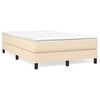 vidaXL Boxspring bed 120x200 cm stof cr&egrave;mekleurig