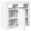 vidaXL Dressoir met LED-verlichting 80x35x75 cm hoogglans wit