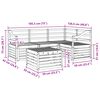 vidaXL Buiten bankenset 5 pcs Naturel Massief Acaciahout