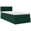 vidaXL Ottoman bed met matras 80x200cm fluweel donkergroen