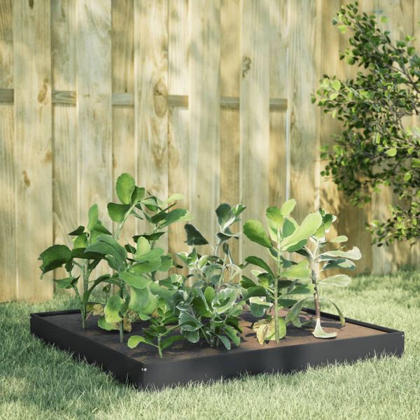 vidaXL Plantenbak verhoogd 100x100x18,5 cm staal antracietkleurig