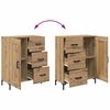 vidaXL Dressoir artisanaal eikenkleurig 69.5 x 34 x 90 cm Bewerkt hout
