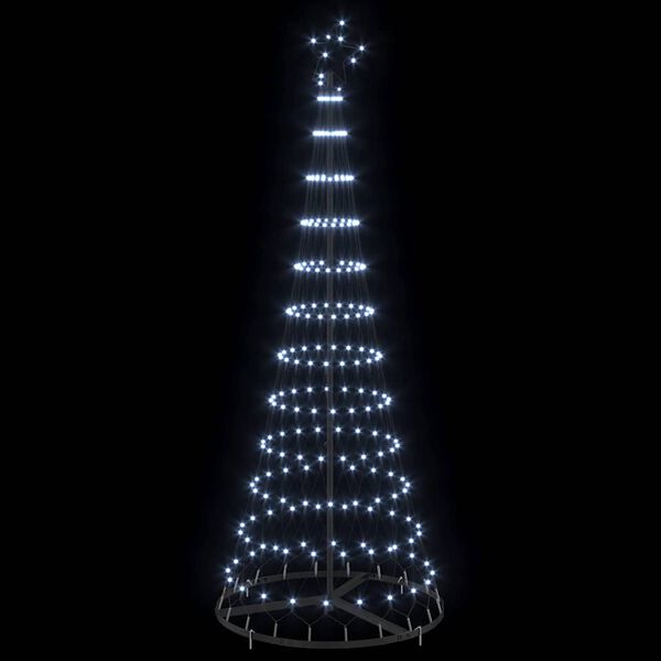 vidaXL LED Kerstboom met 230 LED met standaard Koudwit 184.5 cm Metaal