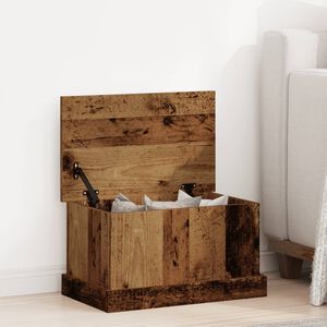 vidaXL Opbergbox 30x50x28 cm bewerkt hout oud houtkleurig