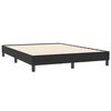 vidaXL Boxspring met matras fluweel zwart 160x210 cm
