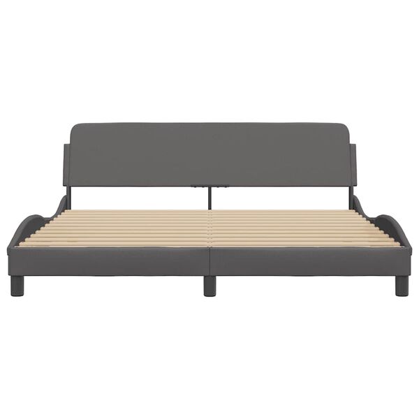 vidaXL Bedframe "Dover" kunstleer grijs 180x200 cm