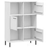 vidaXL Boekenkast met metalen poten OSLO 90x35x128,5 cm hout wit