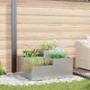 vidaXL Tuin Bloempot Zilver 100 x 100 x 48 cm Gegalvaniseerd staal
