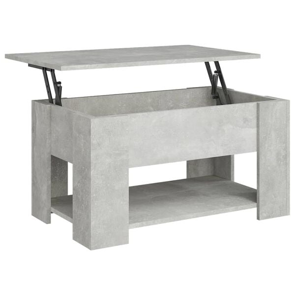 vidaXL Salontafel 79x49x41 cm bewerkt hout betongrijs