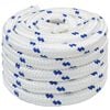 vidaXL Multifunctioneel gebruikstouw 40 mm 25 m Wit en Blauw PP