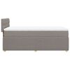 vidaXL Boxspring met matras stof taupe 90x200 cm