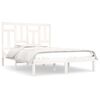 vidaXL Bedframe zonder matras massief grenenhout wit 150x200 cm
