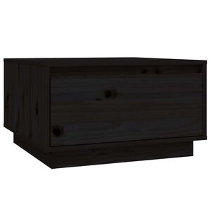 vidaXL Salontafel 55x56x32 cm massief grenenhout zwart