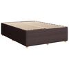 vidaXL Boxspring met matras stof donkerbruin 140x190 cm