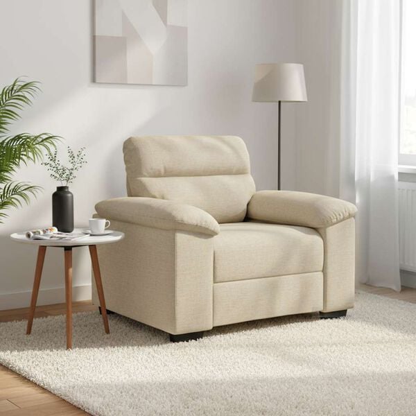 vidaXL Sofastoel Cr&egrave;me 100x81x84 cm Stof