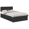 vidaXL Bedframe met lade Zwart 120 x 200 cm Geconstrueerd hout