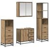 vidaXL Badkamermeubelset met lade 4 pcs Artisan Eiken Bewerkt hout