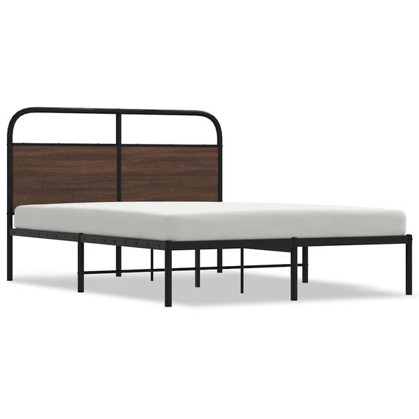 vidaXL Bedframe zonder matras bewerkt hout bruin eikenkleur 140x190 cm