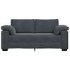 vidaXL Loveseat bank 140 cm fluweel donkergrijs