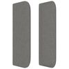 vidaXL Hoofdbord met randen 163x16x78/88 cm stof donkergrijs