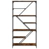 vidaXL Boekenrek 91x36x176 cm bewerkt hout en staal gerookt eikenkleur