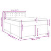 vidaXL Boxspring met matras stof zwart 140x190 cm