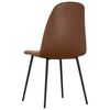 vidaXL Eetkamerstoelen 2 st 45x54,5x83 cm kunstleer glanzend bruin