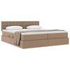 vidaXL Opslag bed met matras Cappuccino 180 x 200 cm Nep Leer