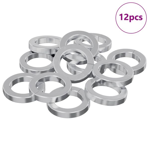 vidaXL Veer Washer 12 pcs Wit 13 x 1 mm IJzer