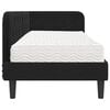 vidaXL Hoekbedframe met matras Zwart 80 x 200 cm Fluweel