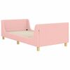 vidaXL Bedframe voor kinderen met hoofdbord Roze 90 x 200 cm Boucl&eacute;