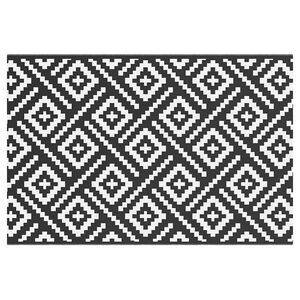 vidaXL Buitenkleed ARAKIL 120x180 cm PP wit en zwart