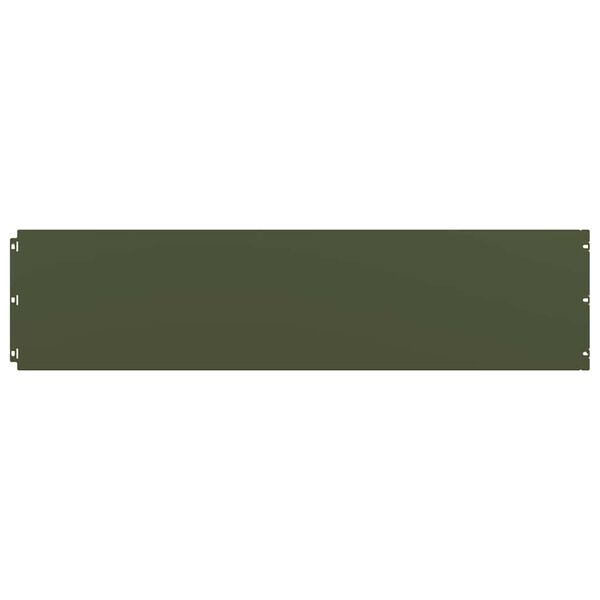 vidaXL Gazonranden 10 st 25x103 cm koudgewalst staal olijfgroen