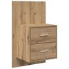 vidaXL Wandkastje 2 pcs Artisan Eiken 48,5 x 32,5 x 80 cm Bewerkt hout