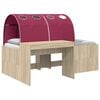 vidaXL Bed met Tunnel 3 st Sonoma eiken en rood Bewerkt hout