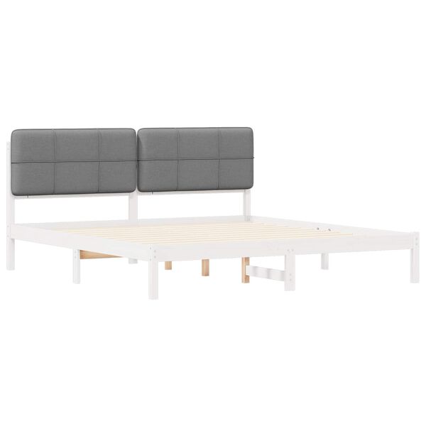 vidaXL Bedframe met Gevoerd Hoofdgedeelte Zwart 200 x 200 cm