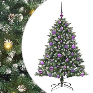 vidaXL Kunstkerstboom met 150 LED Groen 120 cm PVC en Plastic en Staal