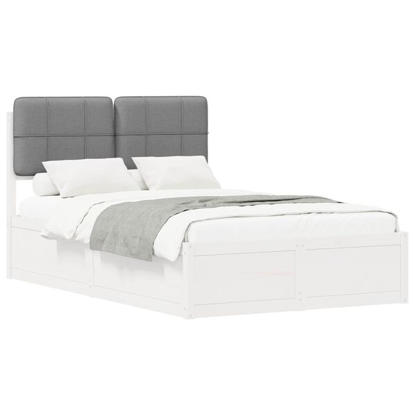 vidaXL Bedframe met Gevoerd Hoofdgedeelte Lichtgrijs 120 x 190 cm
