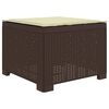 vidaXL E&eacute;npersoons Tuinbank met Kussen Rattan Look PP Bruin
