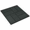vidaXL Stapsteen 6 pcs Zwart 40,5 x 40,5 x 2 cm Rubber