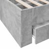 vidaXL Bedframe met lades bewerkt hout betongrijs 135x190 cm