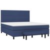 vidaXL Boxspring met matras stof blauw 160x200 cm