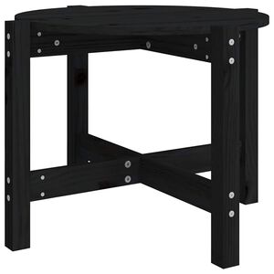 vidaXL Salontafel &Oslash; 62,5x45 cm massief grenenhout zwart